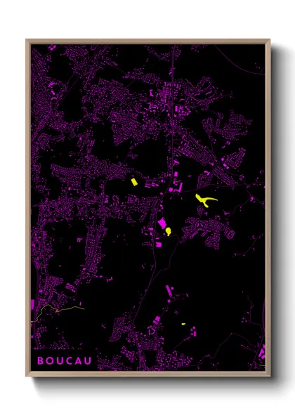 Une affiche de carte sur Boucau