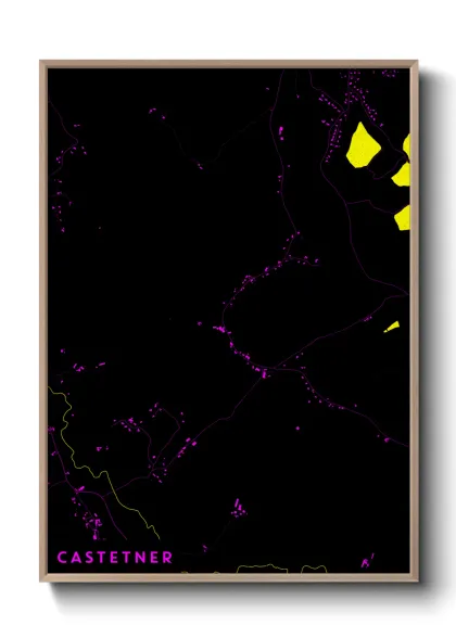 Une affiche de carte sur Castetner