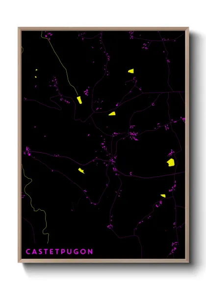 Une affiche de carte sur Castetpugon