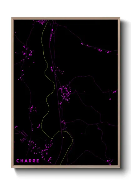 Une affiche de carte sur Charre