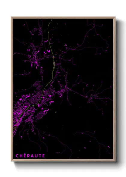 Une affiche de carte sur Chéraute