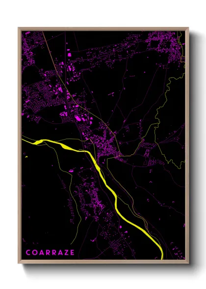 Une affiche de carte sur Coarraze