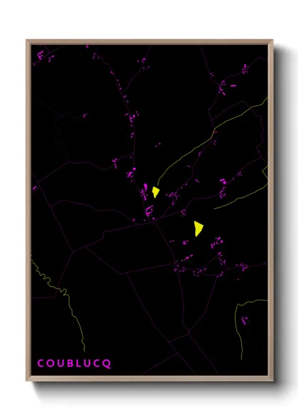 Une affiche de carte sur Coublucq