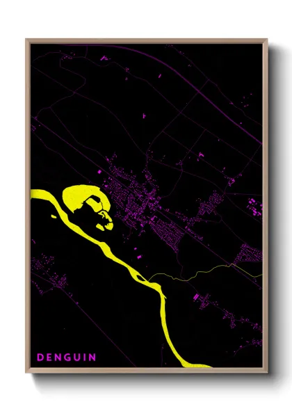 Une affiche de carte sur Denguin