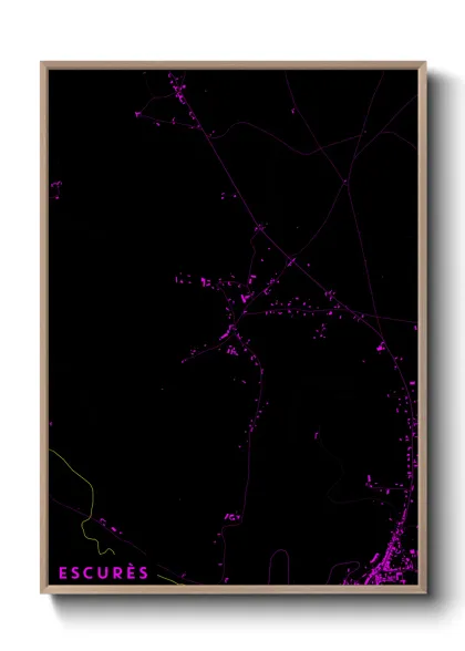 Une affiche de carte sur Escurès