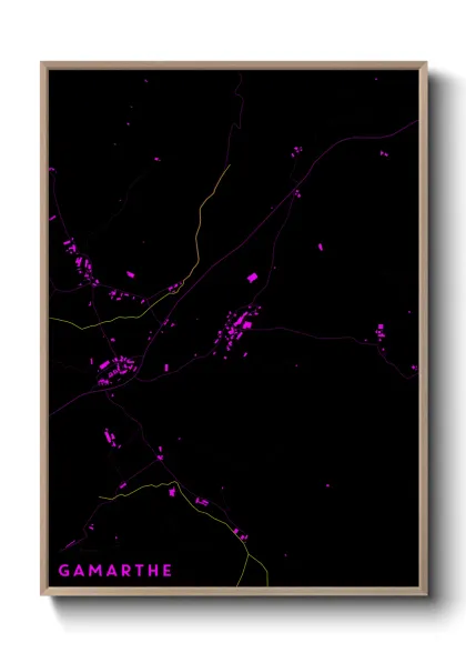 Une affiche de carte sur Gamarthe