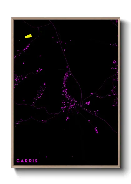 Une affiche de carte sur Garris