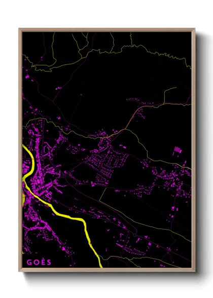 Une affiche de carte sur Goès