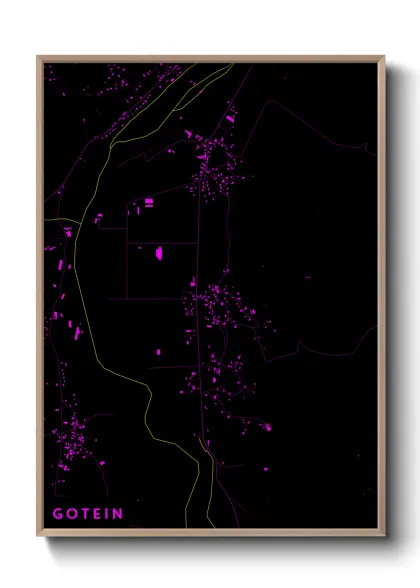 Une affiche de carte sur Gotein