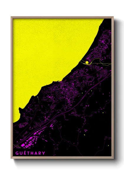 Une affiche de carte sur Guéthary