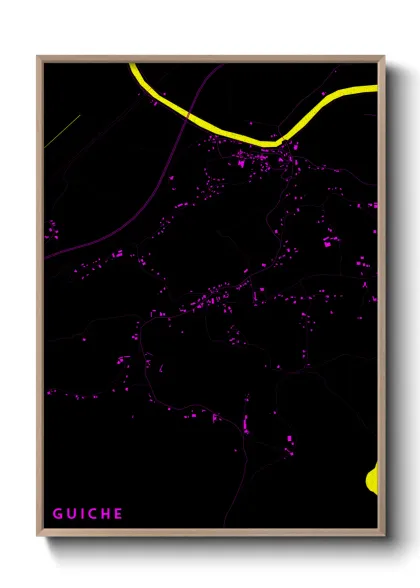 Une affiche de carte sur Guiche