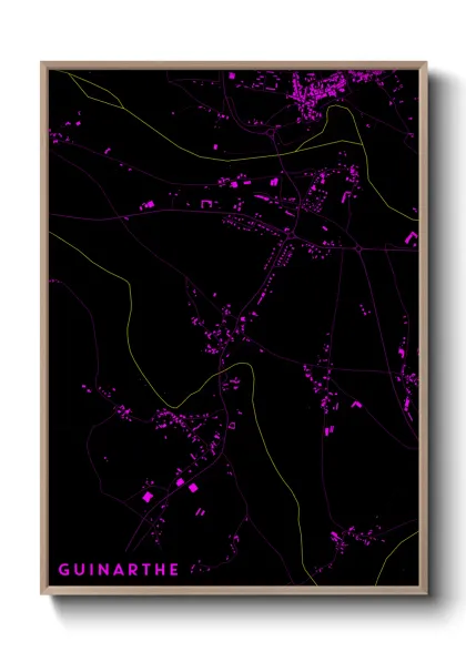 Une affiche de carte sur Guinarthe