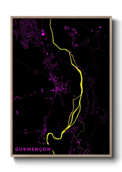 Une affiche de carte sur Gurmençon