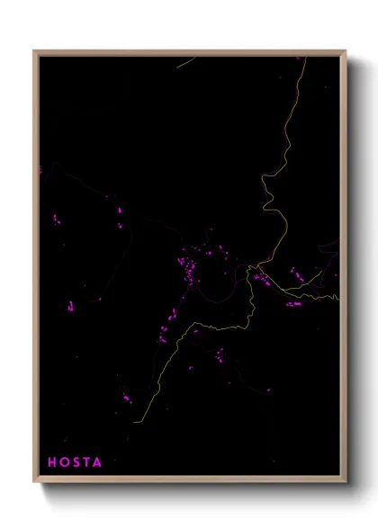 Une affiche de carte sur Hosta