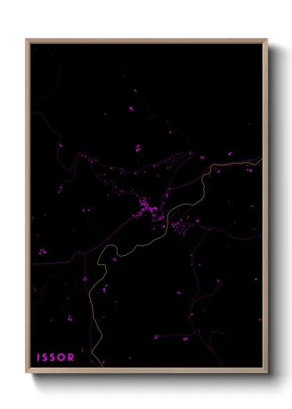 Une affiche de carte sur Issor