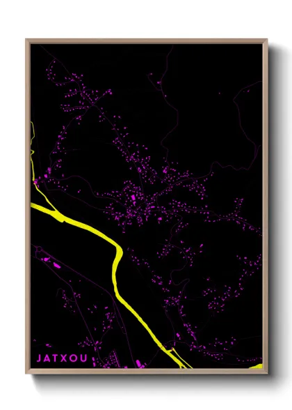 Une affiche de carte sur Jatxou