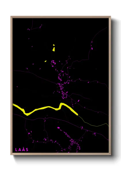 Une affiche de carte sur Laàs