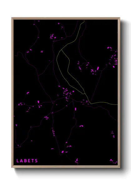 Une affiche de carte sur Labets