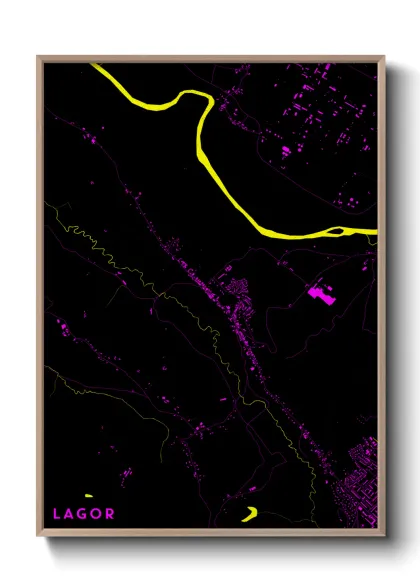 Une affiche de carte sur Lagor