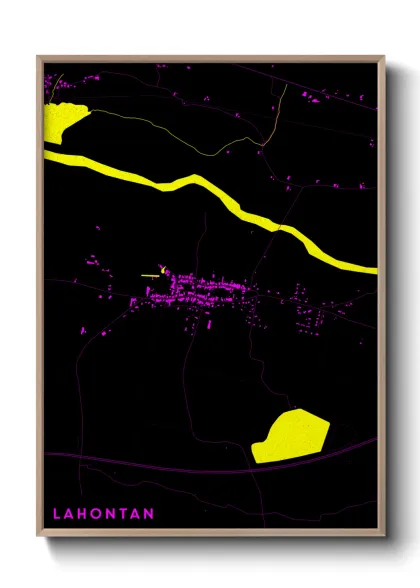 Une affiche de carte sur Lahontan