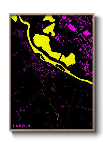 Une affiche de carte sur Laroin