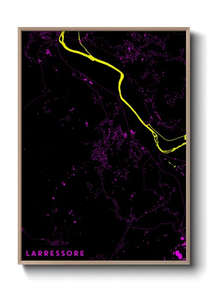 Une affiche de carte sur Larressore