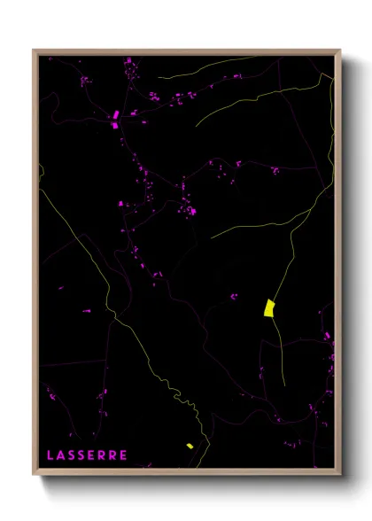 Une affiche de carte sur Lasserre