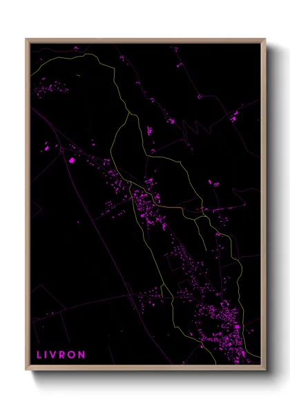 Une affiche de carte sur Livron