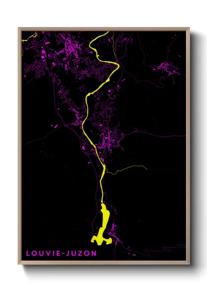 Une affiche de carte sur Louvie-Juzon