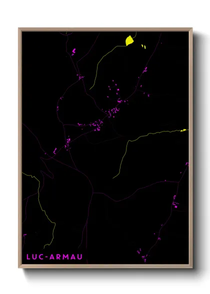 Une affiche de carte sur Luc-Armau