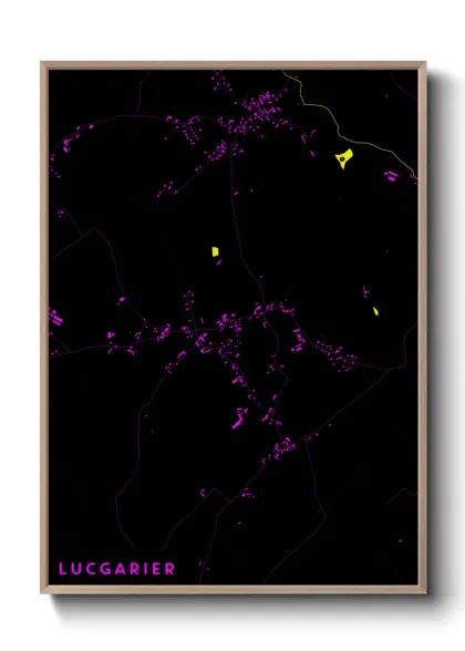 Une affiche de carte sur Lucgarier