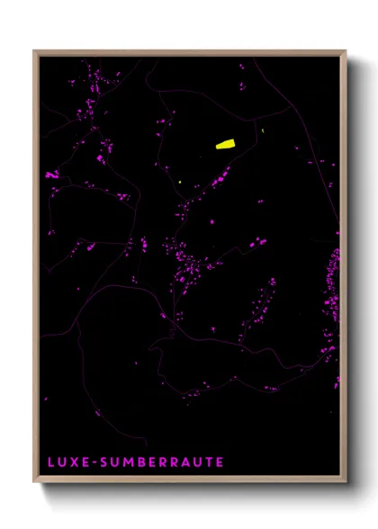 Une affiche de carte sur Luxe-Sumberraute