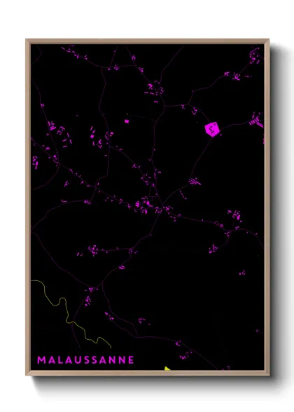 Une affiche de carte sur Malaussanne