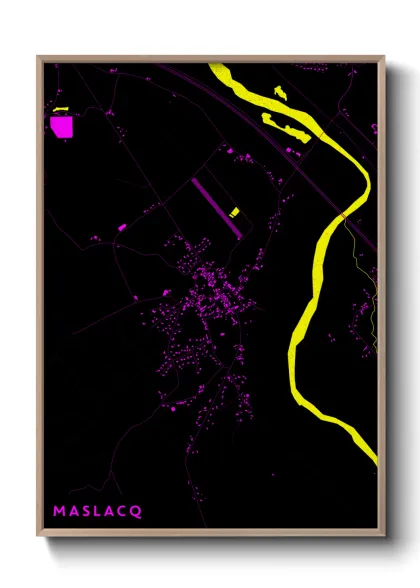 Une affiche de carte sur Maslacq