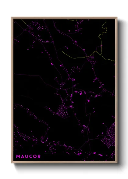 Une affiche de carte sur Maucor