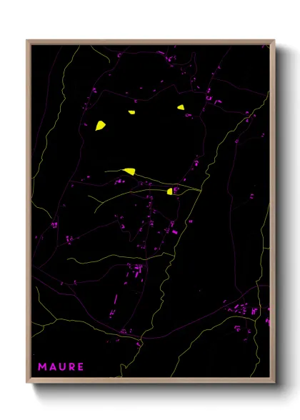 Une affiche de carte sur Maure