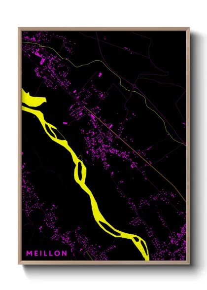 Une affiche de carte sur Meillon