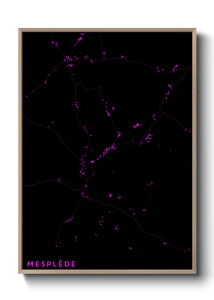 Une affiche de carte sur Mesplède