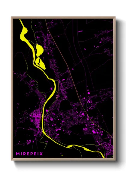 Une affiche de carte sur Mirepeix