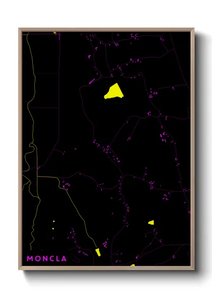 Une affiche de carte sur Moncla