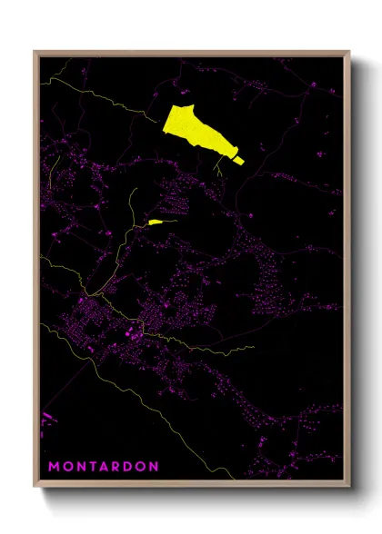 Une affiche de carte sur Montardon