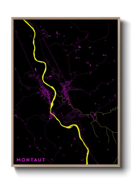Une affiche de carte sur Montaut