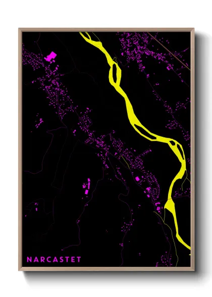 Une affiche de carte sur Narcastet