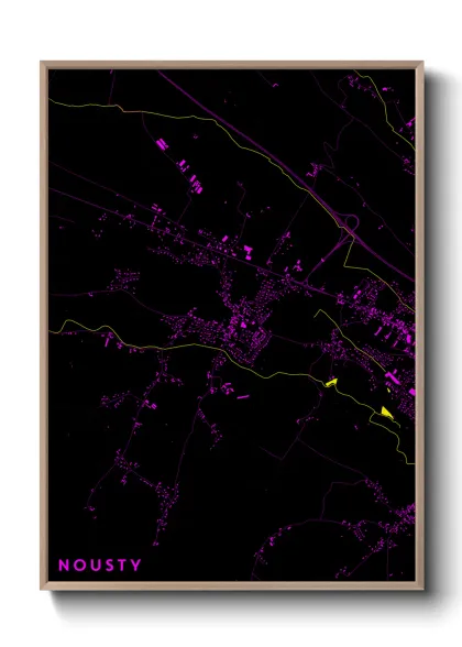 Une affiche de carte sur Nousty