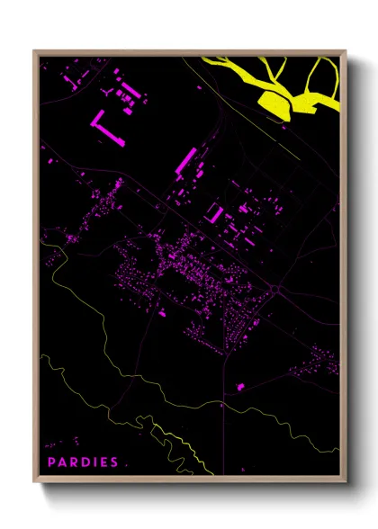 Une affiche de carte sur Pardies
