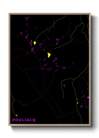 Une affiche de carte sur Pouliacq