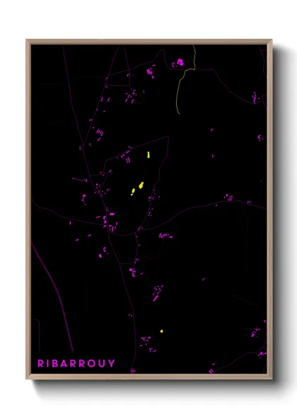 Une affiche de carte sur Ribarrouy