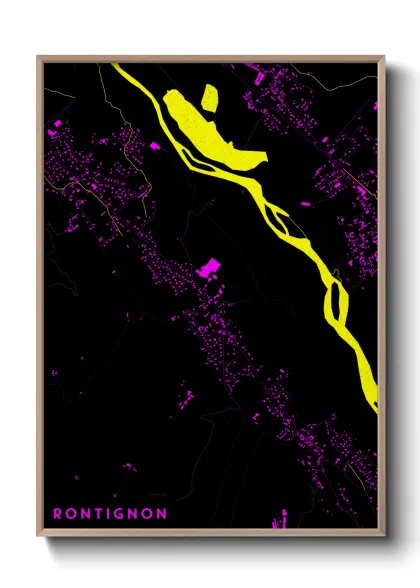 Une affiche de carte sur Rontignon