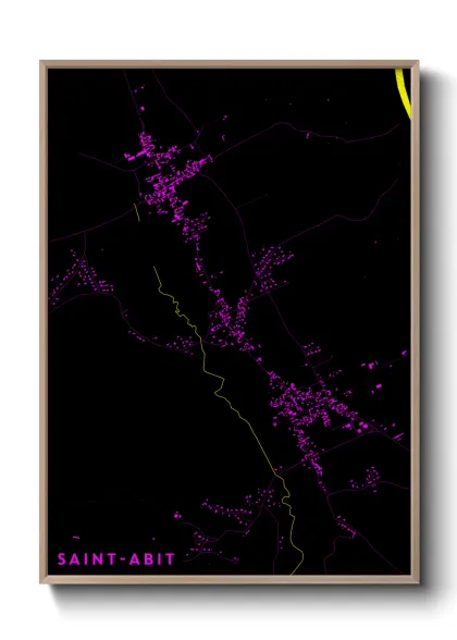 Une affiche de carte sur Saint-Abit