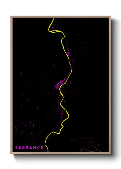 Une affiche de carte sur Sarrance